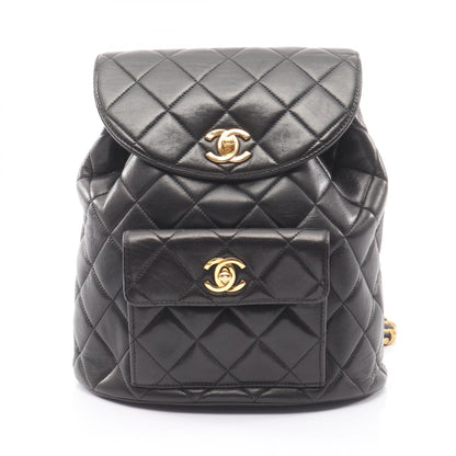 マトラッセ バックパック リュックサック ラムスキン ブラック ゴールド金具 シャネル バッグ CHANEL