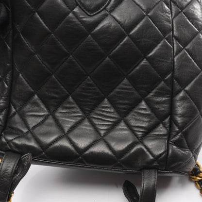 マトラッセ バックパック リュックサック ラムスキン ブラック ゴールド金具 シャネル バッグ CHANEL