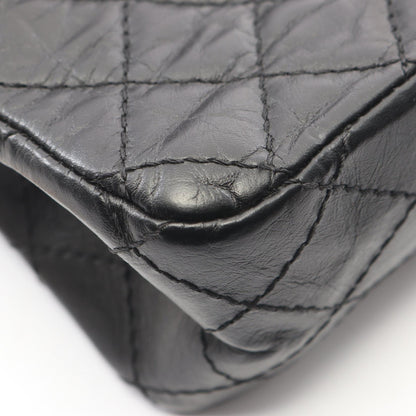 2.55 ミニマトラッセ Wチェーンショルダーバッグ レザー ブラック ゴールド金具 シャネル バッグ CHANEL