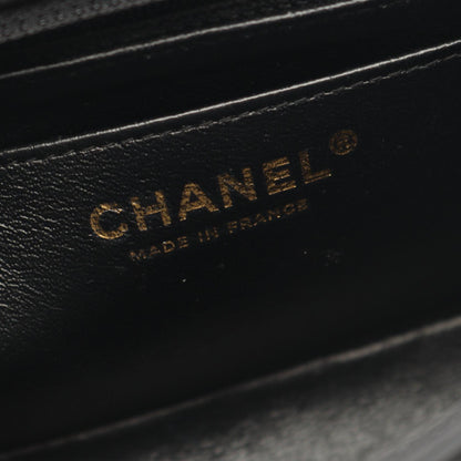 2.55 ミニマトラッセ Wチェーンショルダーバッグ レザー ブラック ゴールド金具 シャネル バッグ CHANEL
