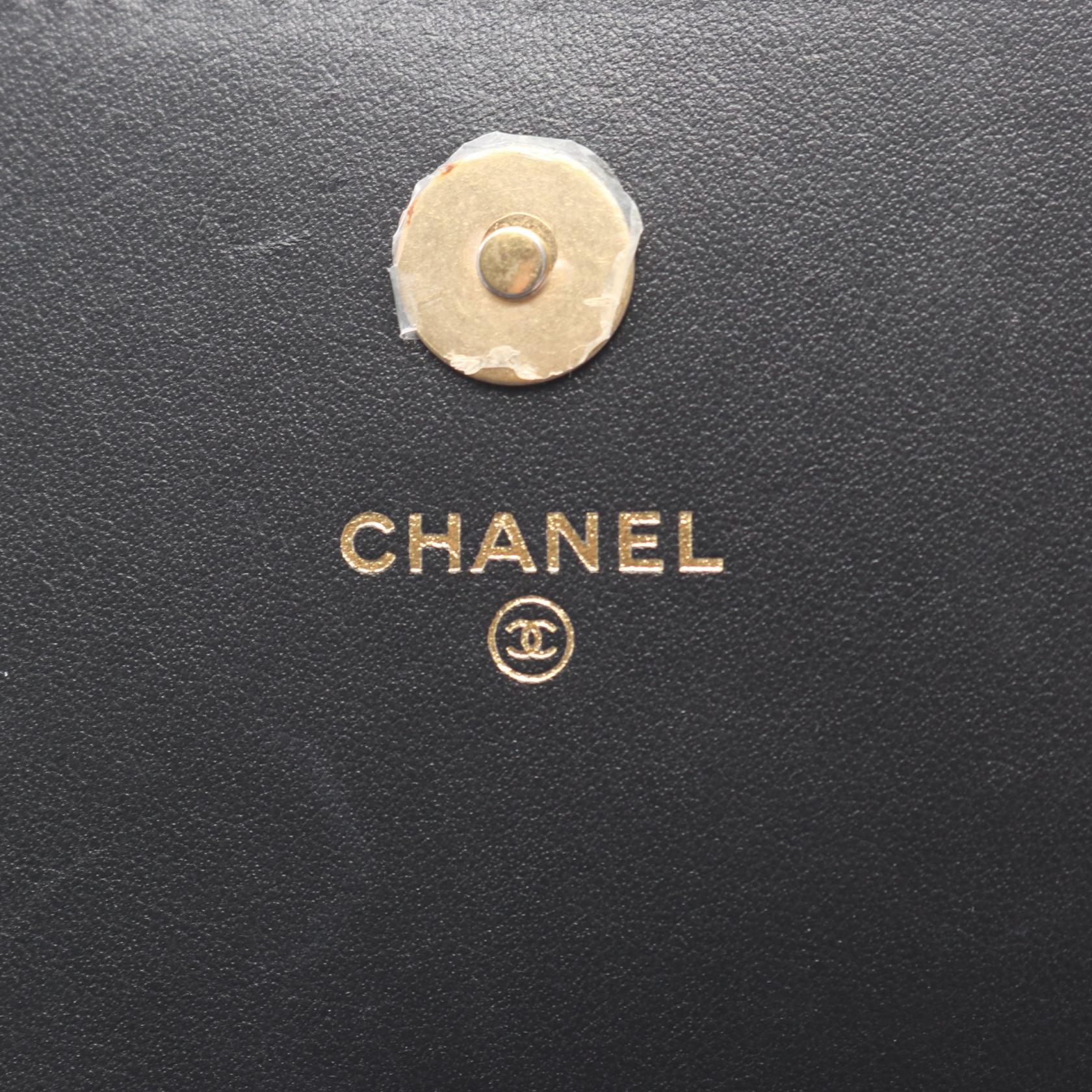 マトラッセ チェーンウォレット キャビアスキン ブラック ゴールド金具 シャネル バッグ CHANEL