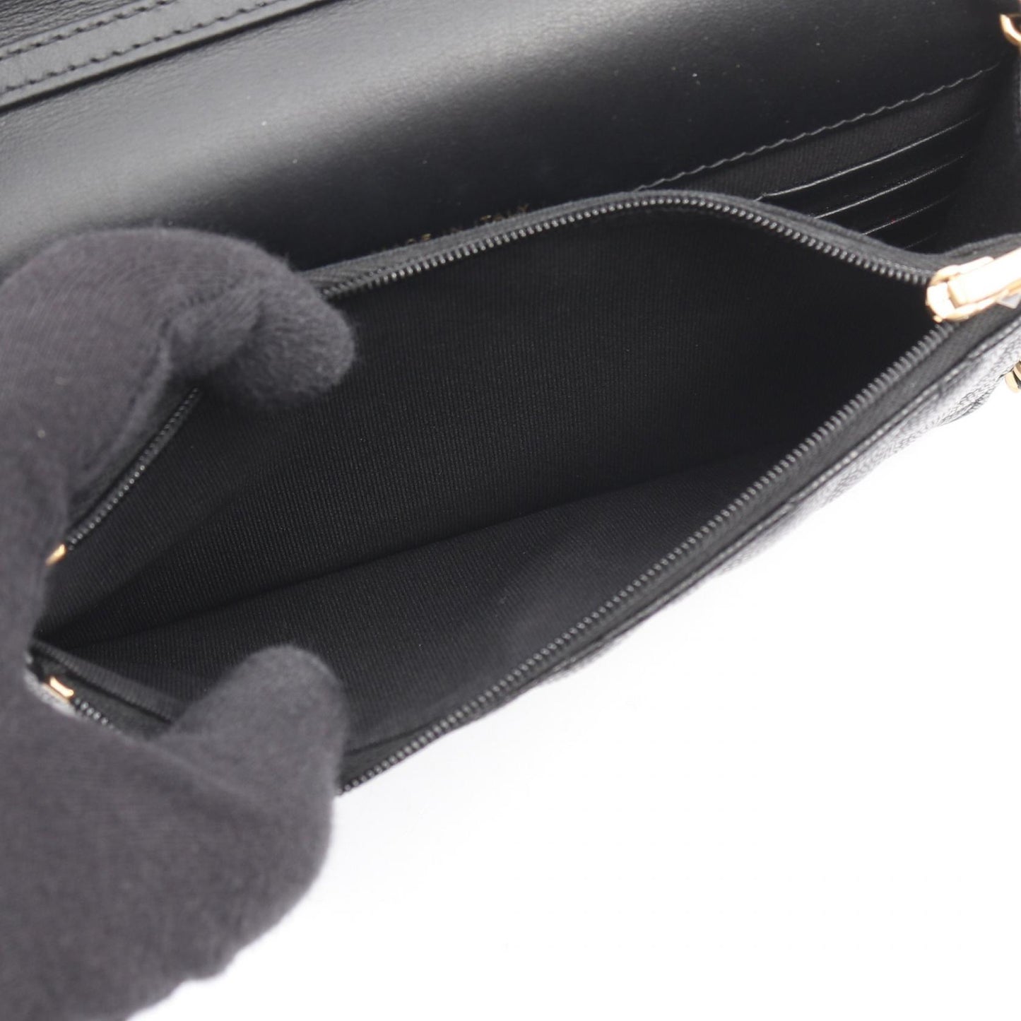 マトラッセ チェーンウォレット キャビアスキン ブラック ゴールド金具 シャネル バッグ CHANEL