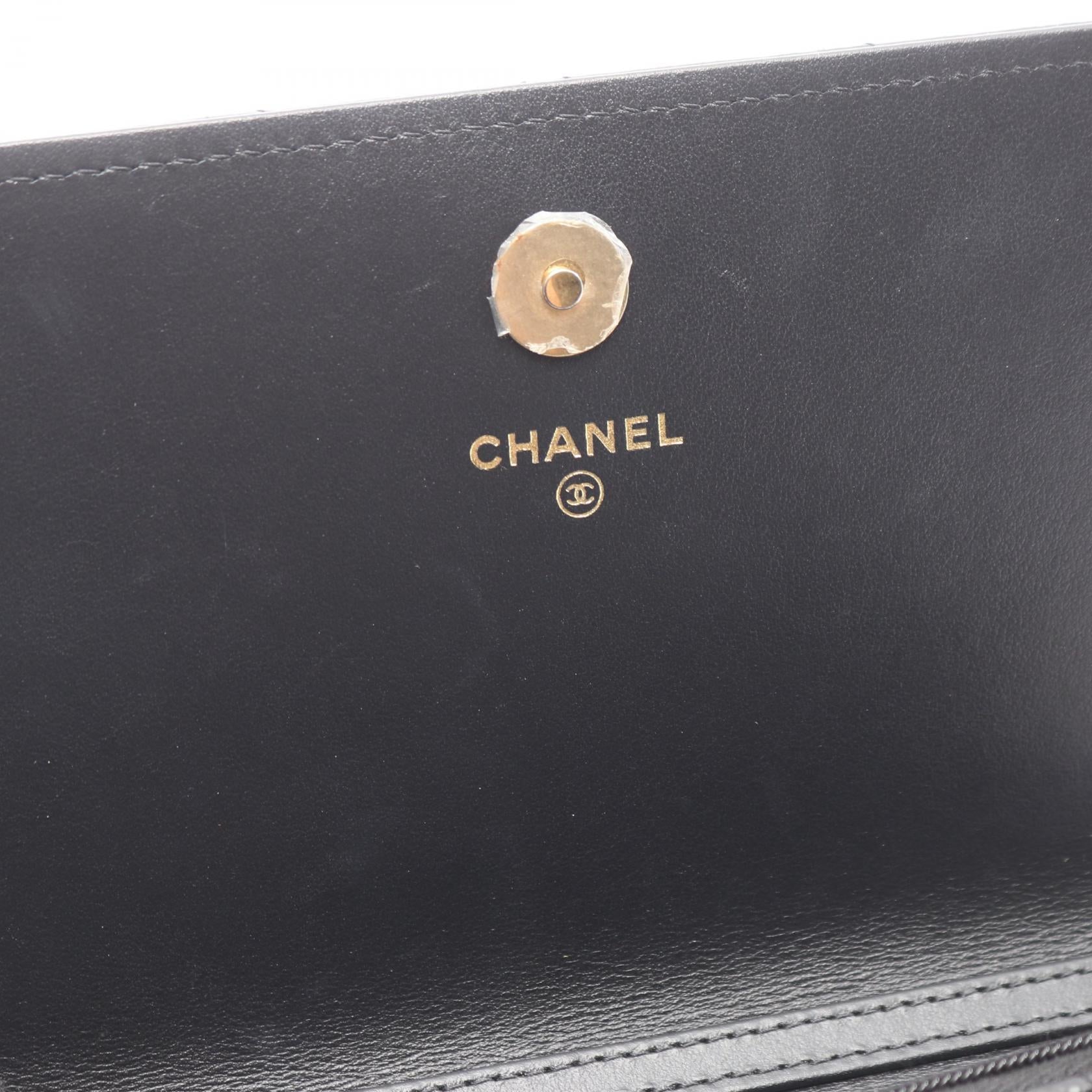 マトラッセ チェーンウォレット キャビアスキン ブラック ゴールド金具 シャネル バッグ CHANEL