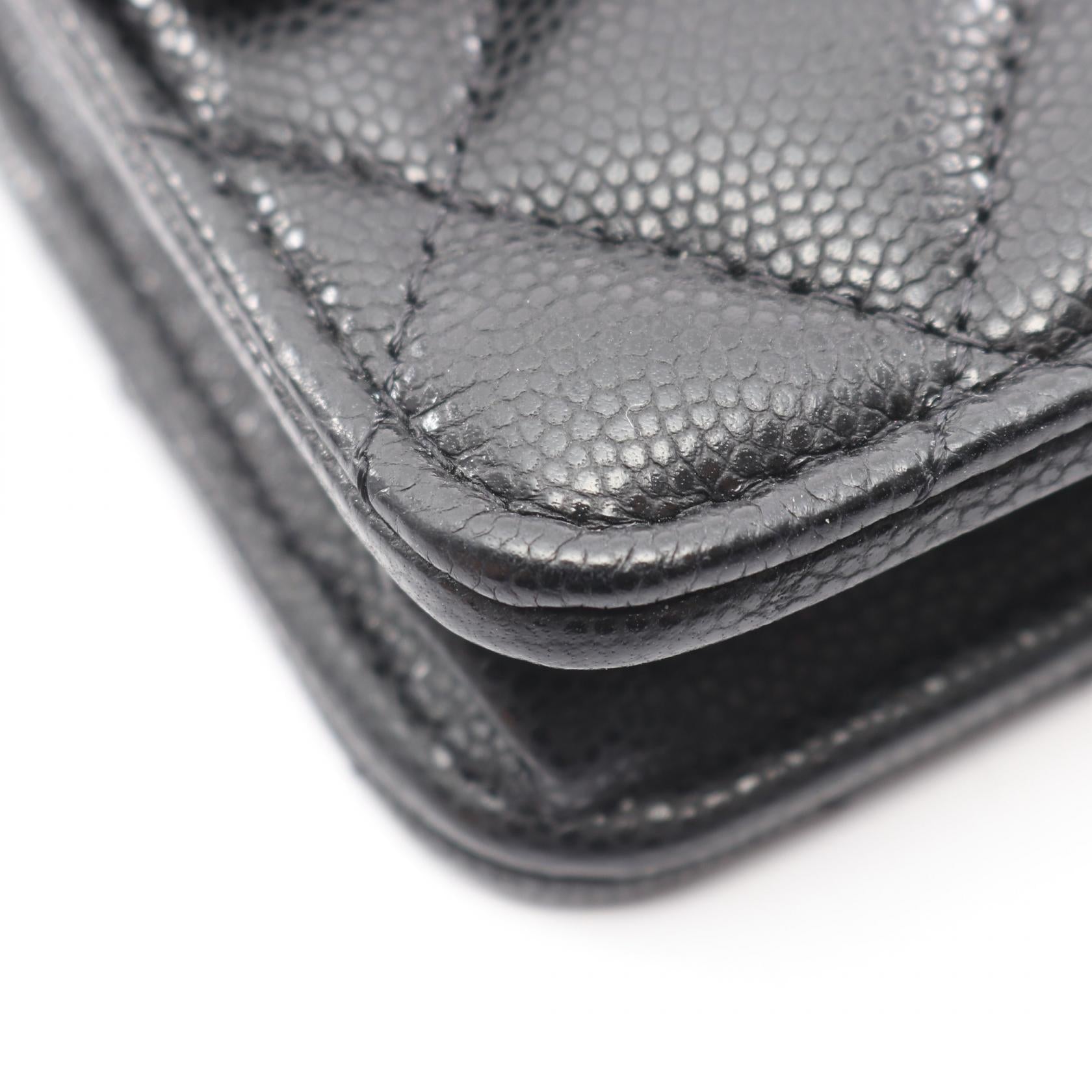 マトラッセ チェーンウォレット キャビアスキン ブラック ゴールド金具 シャネル バッグ CHANEL
