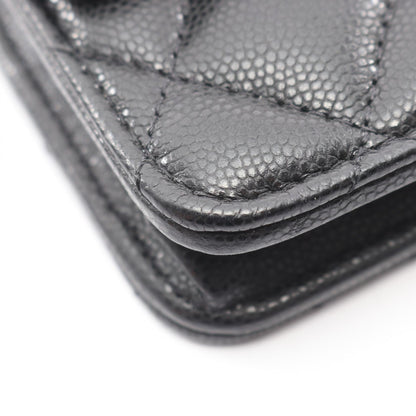 マトラッセ チェーンウォレット キャビアスキン ブラック ゴールド金具 シャネル バッグ CHANEL