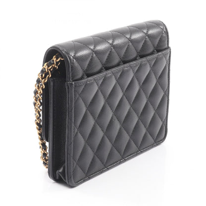 マトラッセ チェーンウォレット キャビアスキン ブラック ゴールド金具 シャネル バッグ CHANEL