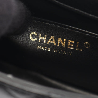 マトラッセ チェーンショルダーバッグ レザー ブラック ゴールド金具 シャネル バッグ CHANEL