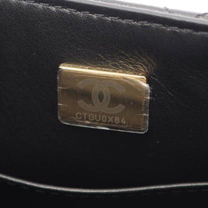 マトラッセ チェーンショルダーバッグ レザー ブラック ゴールド金具 シャネル バッグ CHANEL