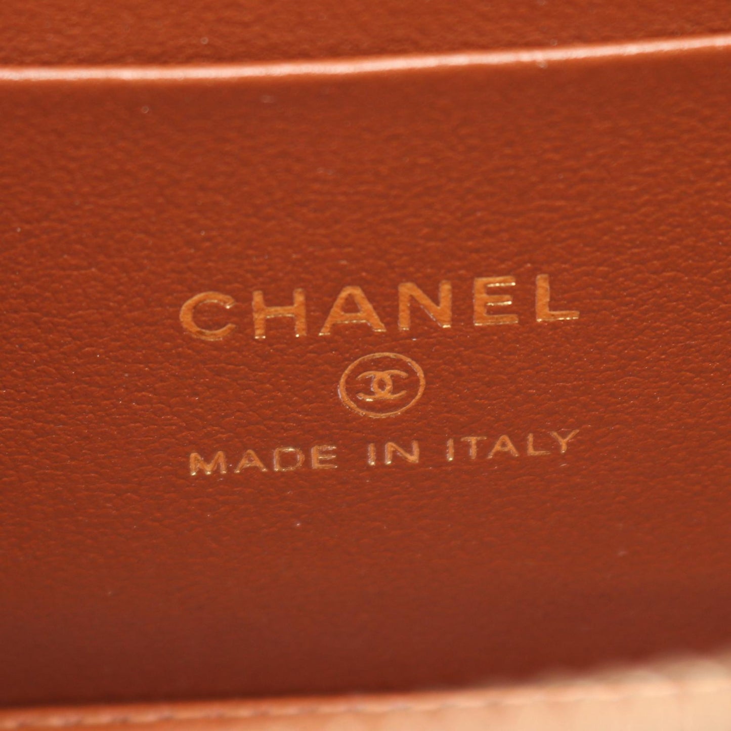 マトラッセ バニティ チェーンショルダーバッグ キャビアスキン ブラウン ゴールド金具 シャネル バッグ CHANEL