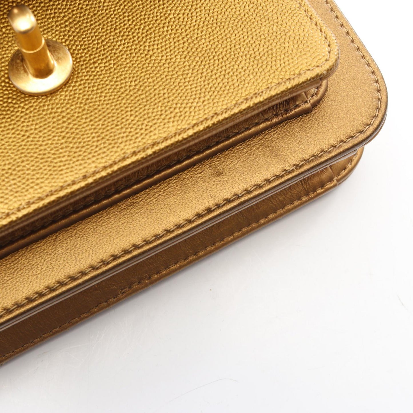 マトラッセ スモールフラップ 2WAY チェーンショルダーバッグ レザー シャンパンゴールド ゴールド金具 シャネル バッグ CHANEL