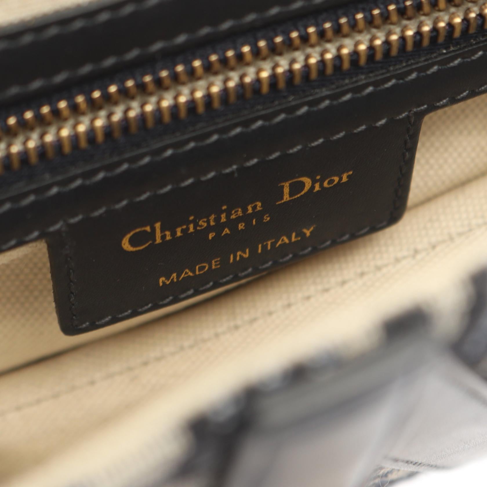 サドルバッグ オブリークジャカード 2WAY ハンドバッグ キャンバス レザー ベージュ ネイビー クリスチャンディオール バッグ Christian Dior