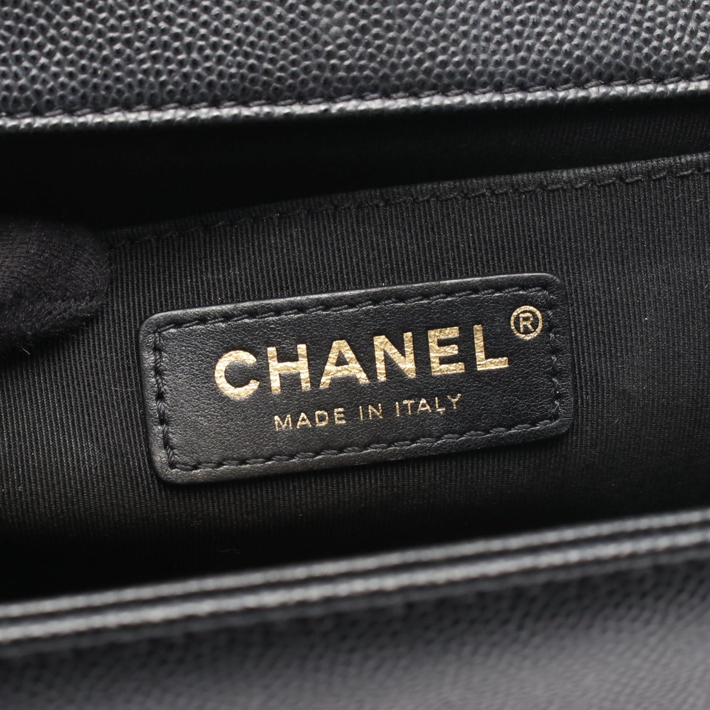 ボーイシャネル チェーンショルダーバッグ キャビアスキン ブラック ゴールド金具 シャネル バッグ CHANEL