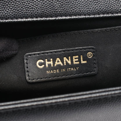 ボーイシャネル チェーンショルダーバッグ キャビアスキン ブラック ゴールド金具 シャネル バッグ CHANEL