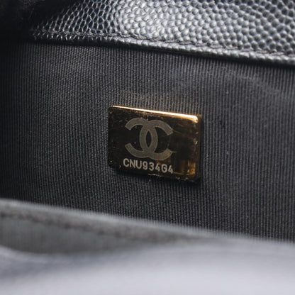 ボーイシャネル チェーンショルダーバッグ キャビアスキン ブラック ゴールド金具 シャネル バッグ CHANEL