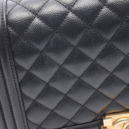 ボーイシャネル チェーンショルダーバッグ キャビアスキン ブラック ゴールド金具 シャネル バッグ CHANEL