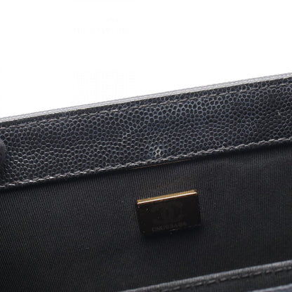ボーイシャネル チェーンショルダーバッグ キャビアスキン ブラック ゴールド金具 シャネル バッグ CHANEL