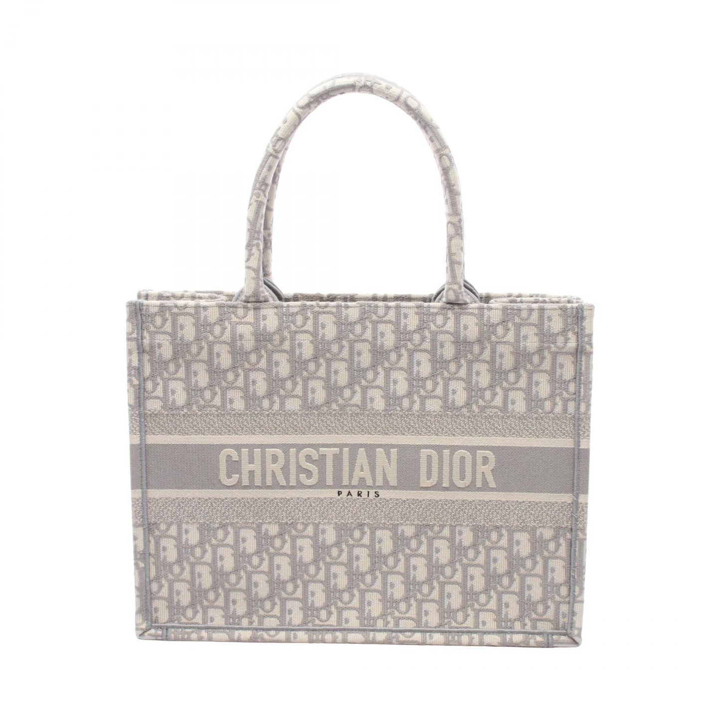 BOOK TOTE ブックトート ミディアム オブリーク ハンドバッグ トートバッグ キャンバス グレー クリスチャンディオール バッグ Christian Dior