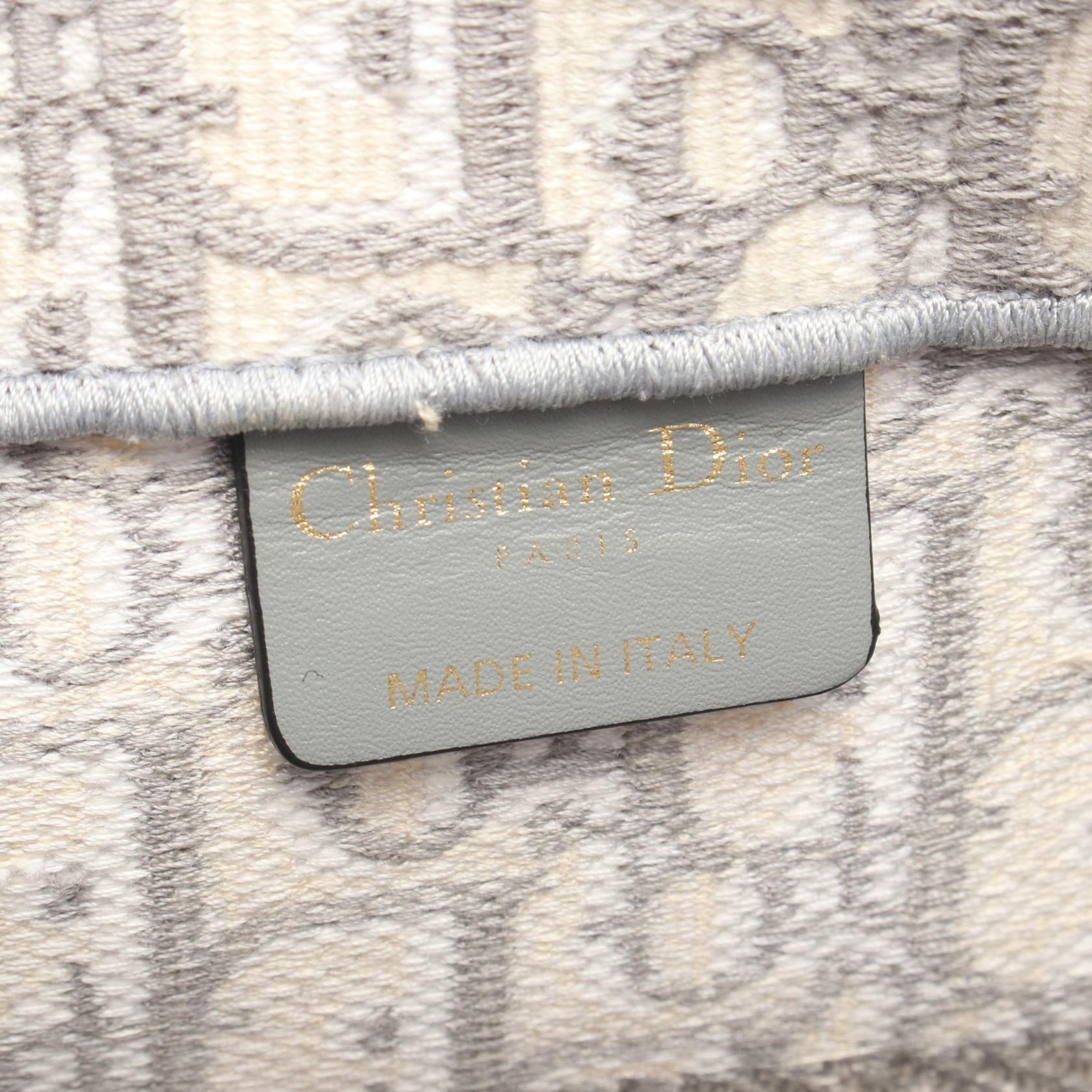 BOOK TOTE ブックトート ミディアム オブリーク ハンドバッグ トートバッグ キャンバス グレー クリスチャンディオール バッグ Christian Dior