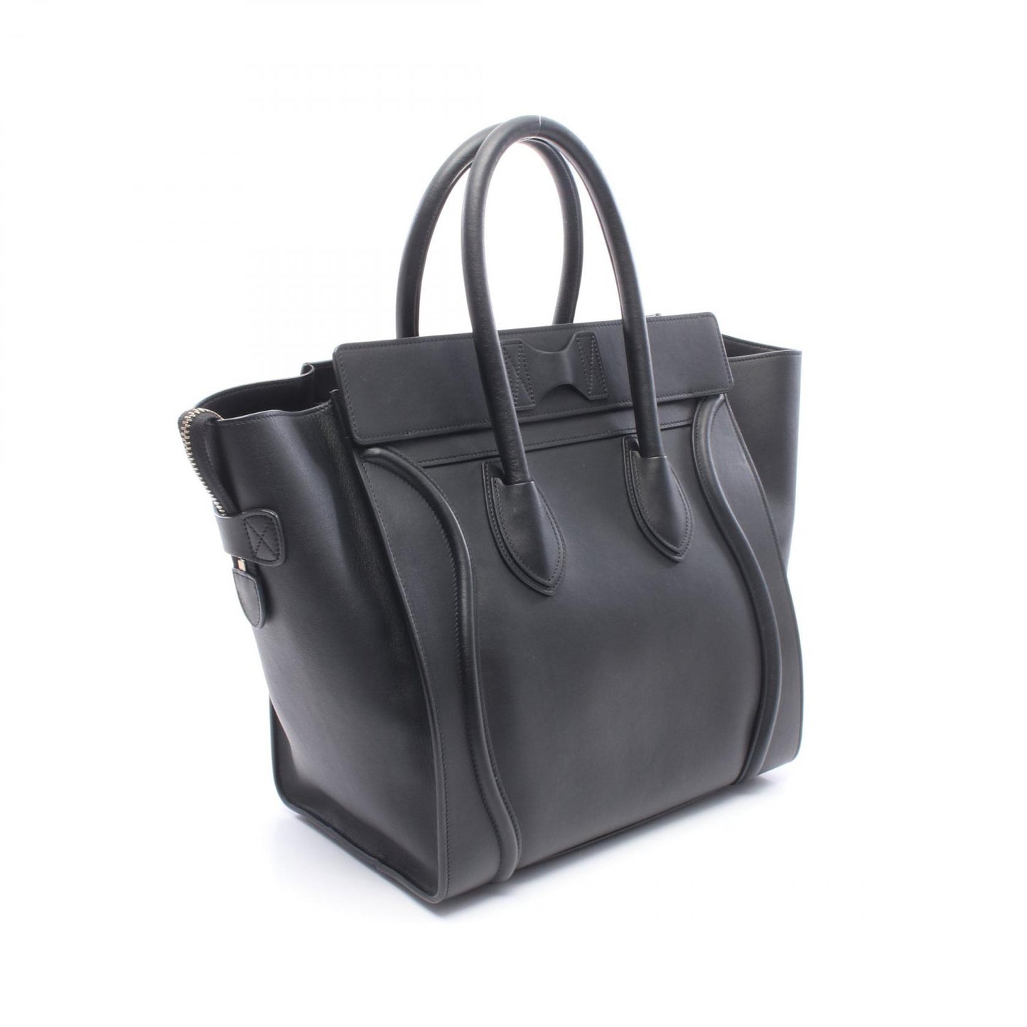ラゲージ ミニショッパー ハンドバッグ レザー ブラック セリーヌ バッグ CELINE