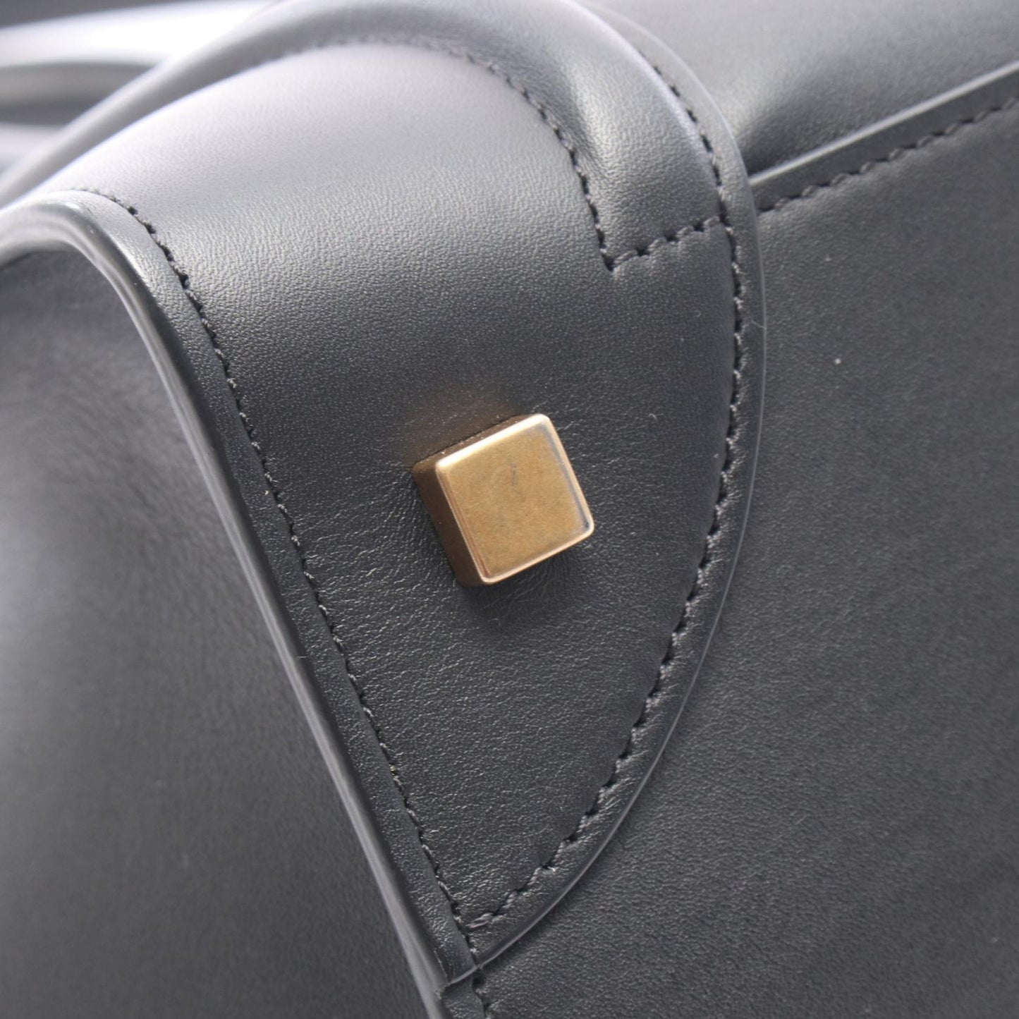ラゲージ ミニショッパー ハンドバッグ レザー ブラック セリーヌ バッグ CELINE