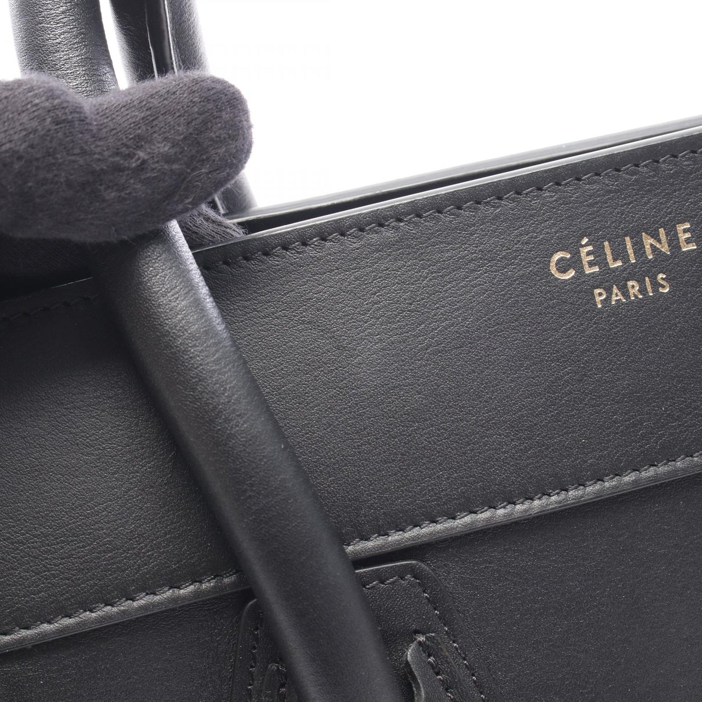 ラゲージ ミニショッパー ハンドバッグ レザー ブラック セリーヌ バッグ CELINE