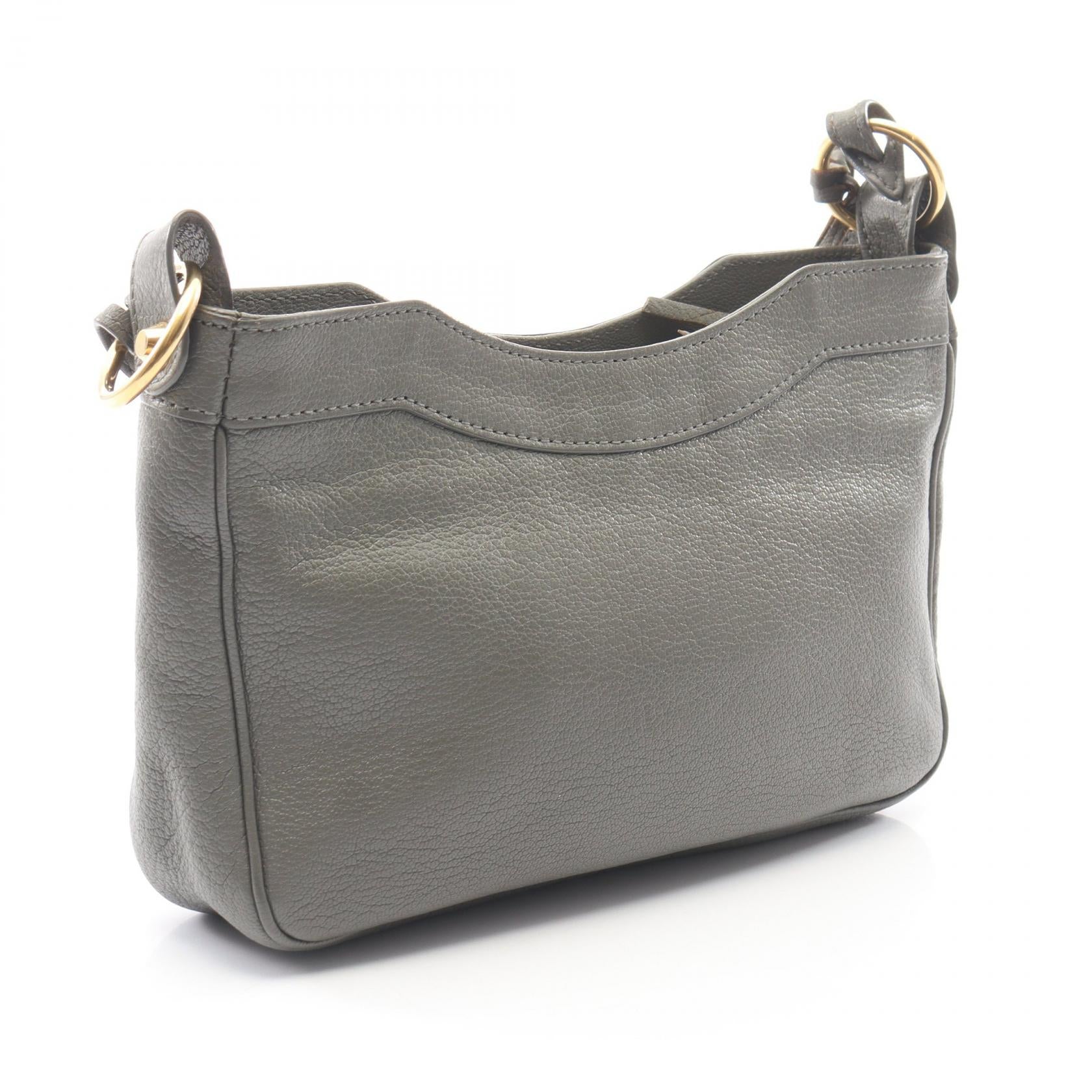 BALENCIAGA ショルダーバッグ メタリック メタリック エッジ ショルダーバッグ レザー グレー バレンシアガ – RECLO