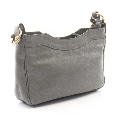 メタリック エッジ ショルダーバッグ レザー グレー バレンシアガ バッグ BALENCIAGA