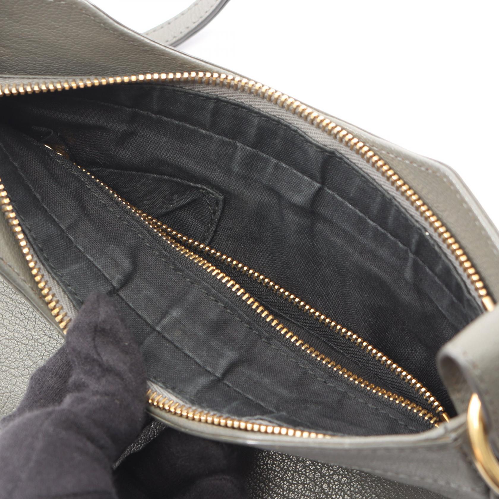 BALENCIAGA ショルダーバッグ メタリック メタリック エッジ ショルダーバッグ レザー グレー バレンシアガ – RECLO