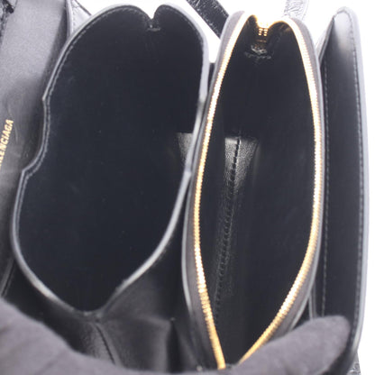 ビードット クロコ型押し ショルダーバッグ レザー ブラック バレンシアガ バッグ BALENCIAGA