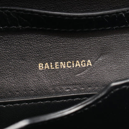ビードット クロコ型押し ショルダーバッグ レザー ブラック バレンシアガ バッグ BALENCIAGA