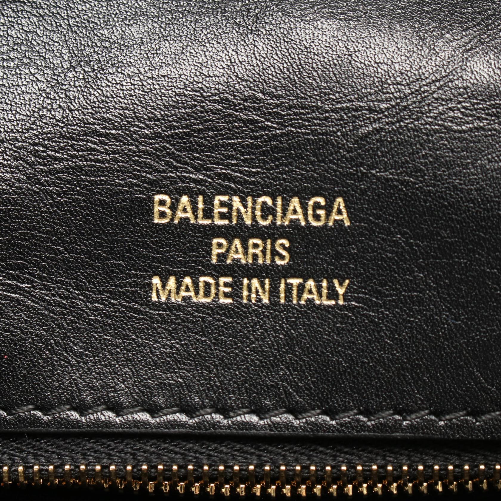 モナコ スリングバッグ ワンショルダーバッグ レザー ブラック バレンシアガ バッグ BALENCIAGA