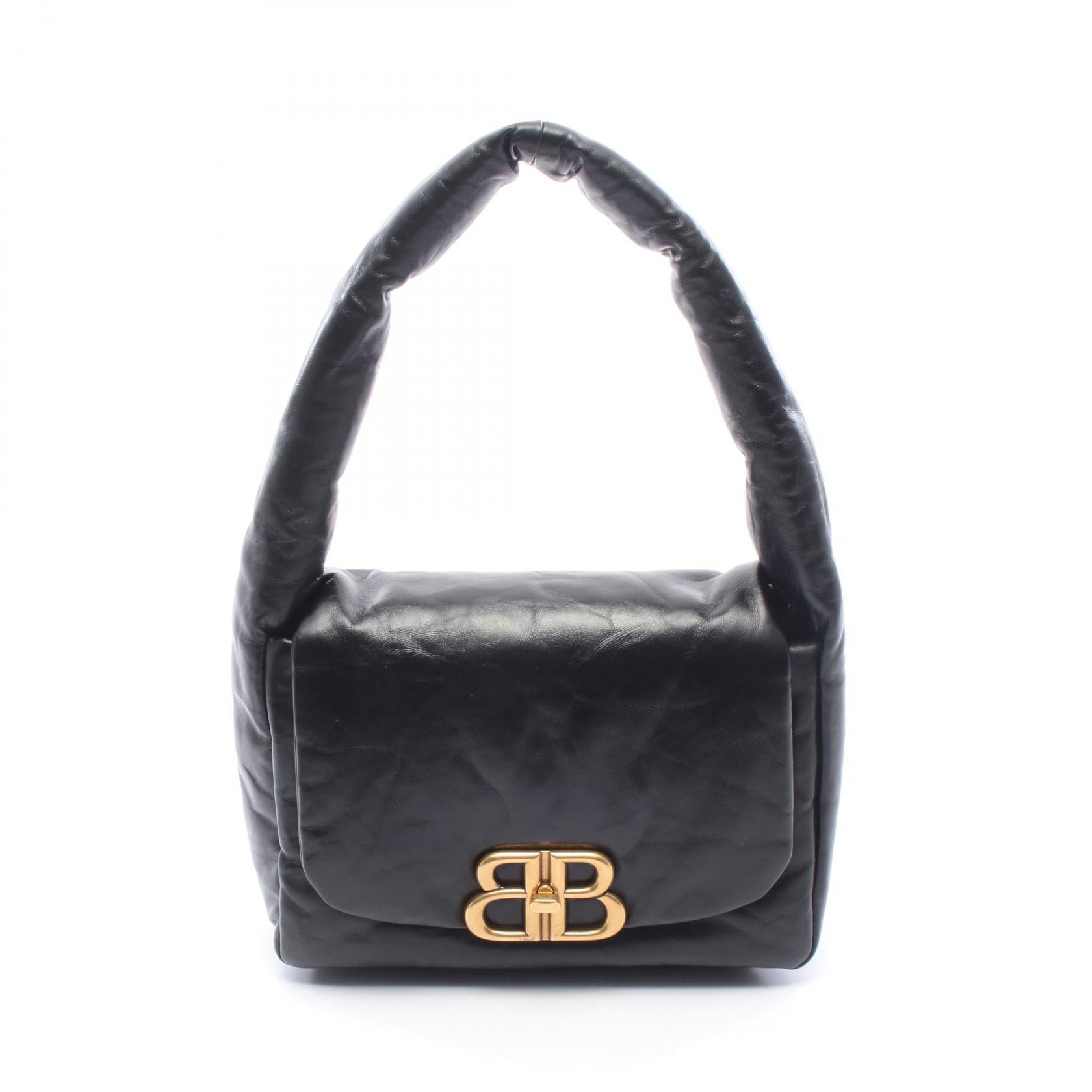 モナコ スリングバッグ ワンショルダーバッグ レザー ブラック バレンシアガ バッグ BALENCIAGA