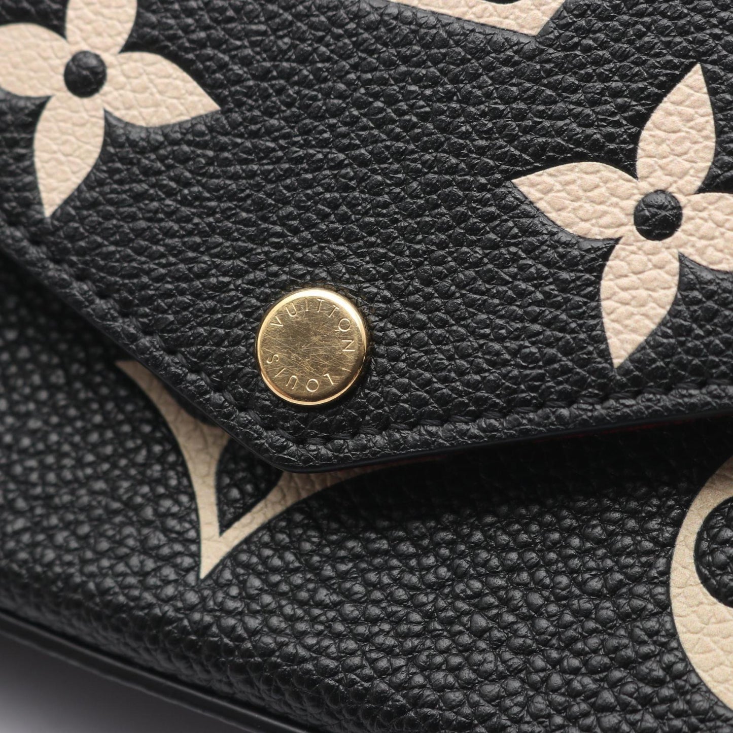ポシェット フェリシー バイカラーモノグラムアンプラント チェーンウォレット レザー ブラック ベージュ ルイヴィトン バッグ LOUIS VUITTON