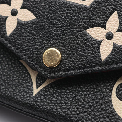 ポシェット フェリシー バイカラーモノグラムアンプラント チェーンウォレット レザー ブラック ベージュ ルイヴィトン バッグ LOUIS VUITTON