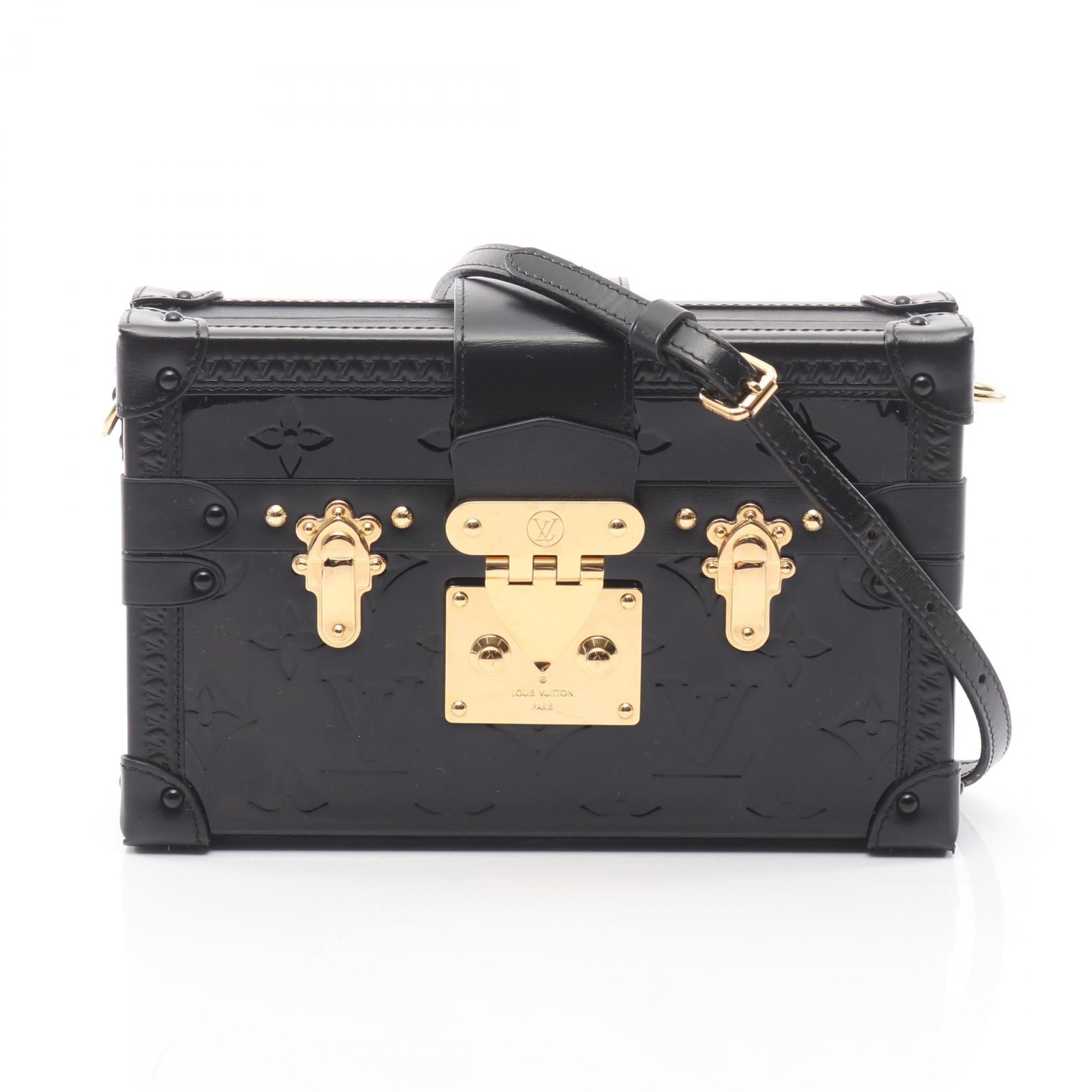 プティット マル モノグラムヴェルニ ノワール ショルダーバッグ レザー ブラック ルイヴィトン バッグ LOUIS VUITTON
