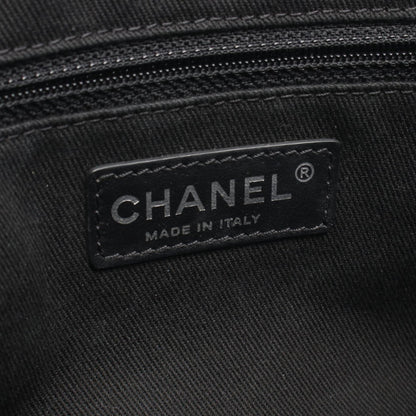 マトラッセ チェーンショルダー チェーンショルダーバッグ レザー ブラック シルバー金具 シャネル バッグ CHANEL