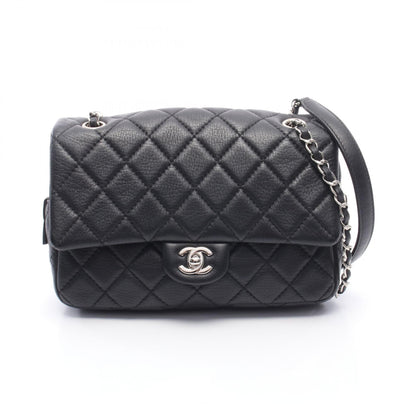 マトラッセ チェーンショルダー チェーンショルダーバッグ レザー ブラック シルバー金具 シャネル バッグ CHANEL