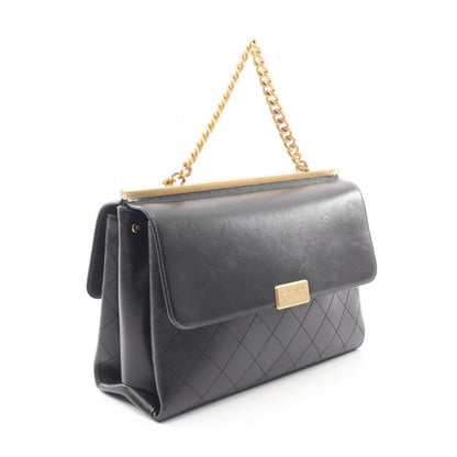マトラッセ 2WAY チェーンショルダーバッグ ラムスキン ブラック ゴールド金具 シャネル バッグ CHANEL