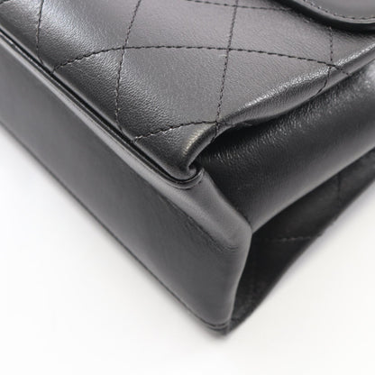 マトラッセ 2WAY チェーンショルダーバッグ ラムスキン ブラック ゴールド金具 シャネル バッグ CHANEL
