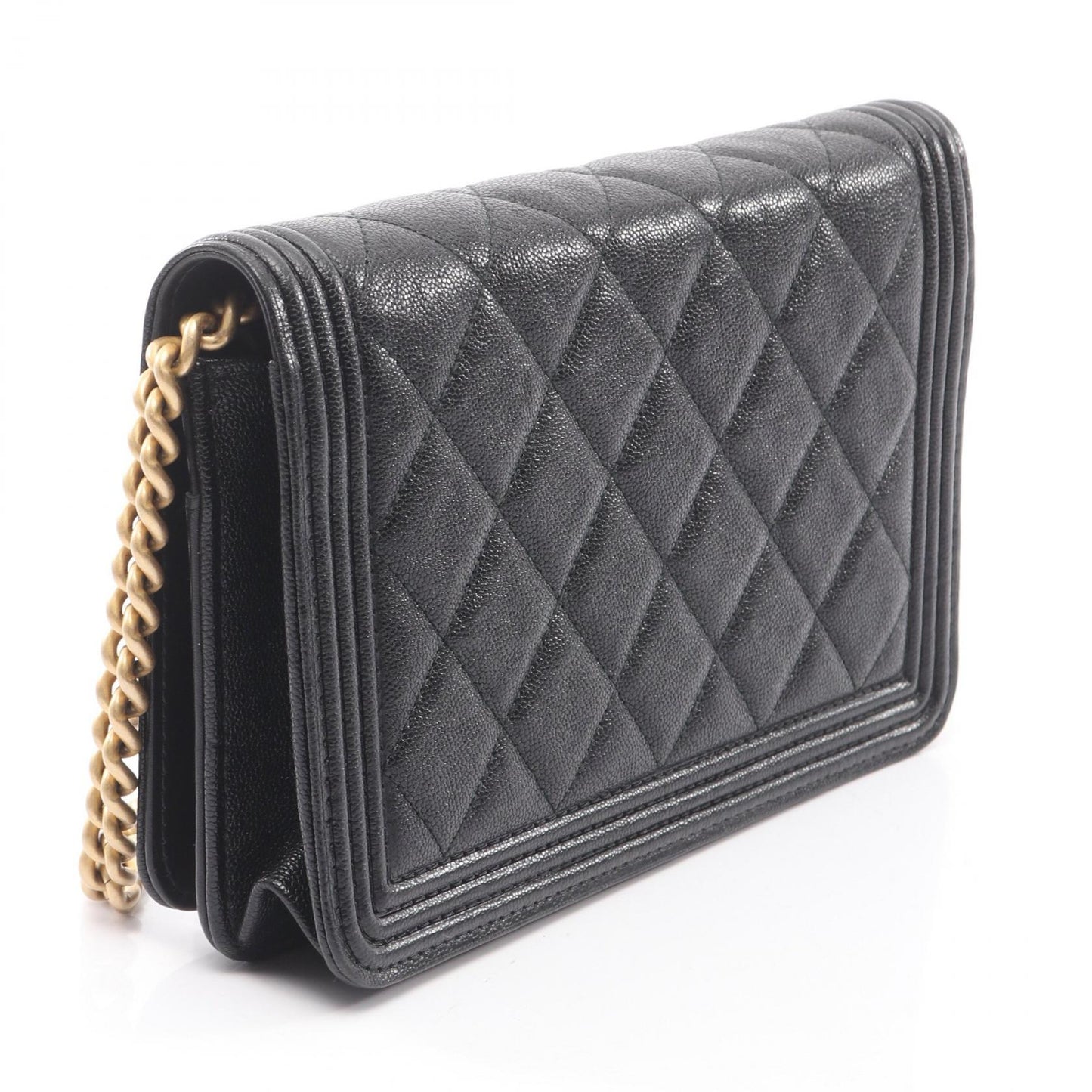 ボーイシャネル マトラッセ チェーンウォレット キャビアスキン ブラック ゴールド金具 シャネル バッグ CHANEL