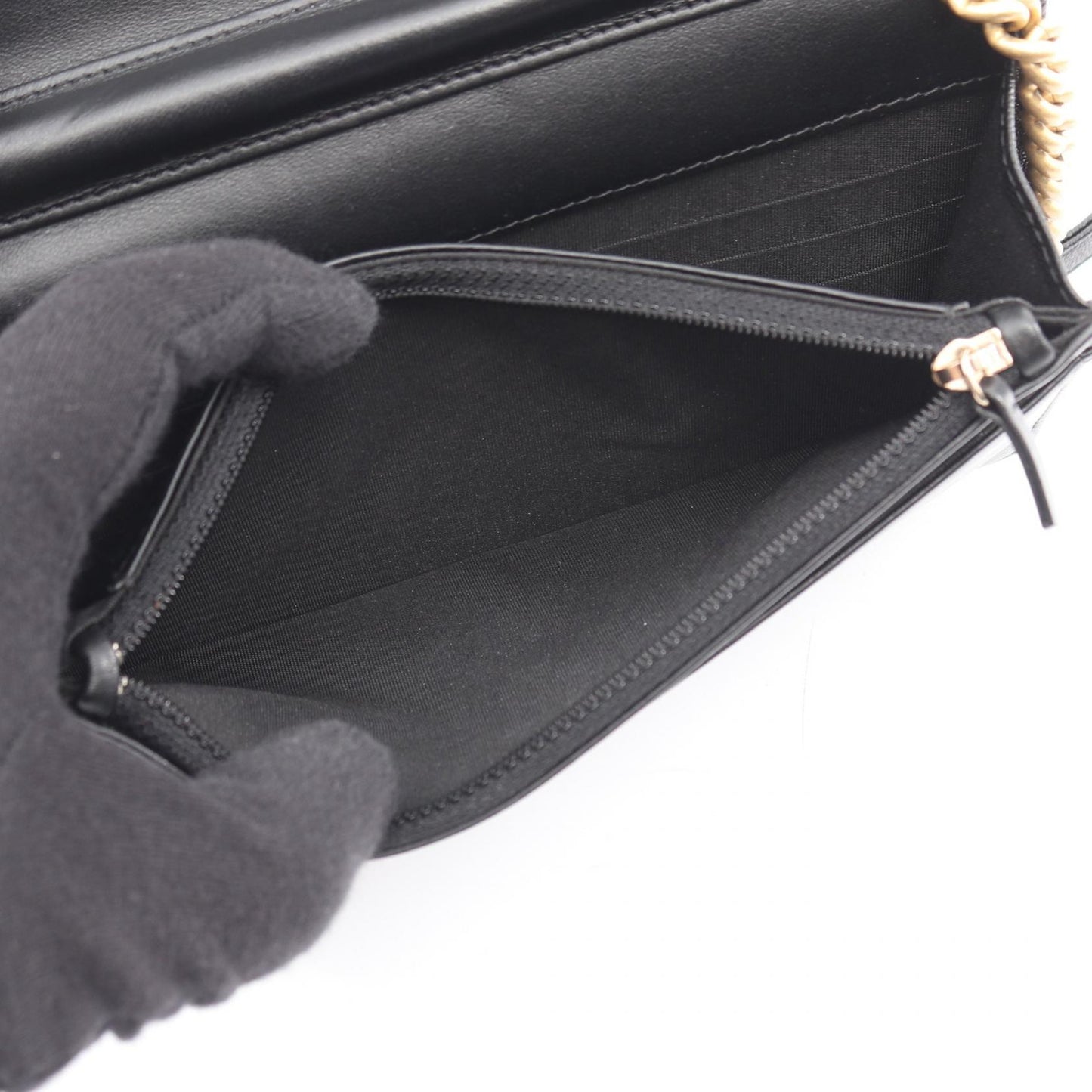 ボーイシャネル マトラッセ チェーンウォレット キャビアスキン ブラック ゴールド金具 シャネル バッグ CHANEL