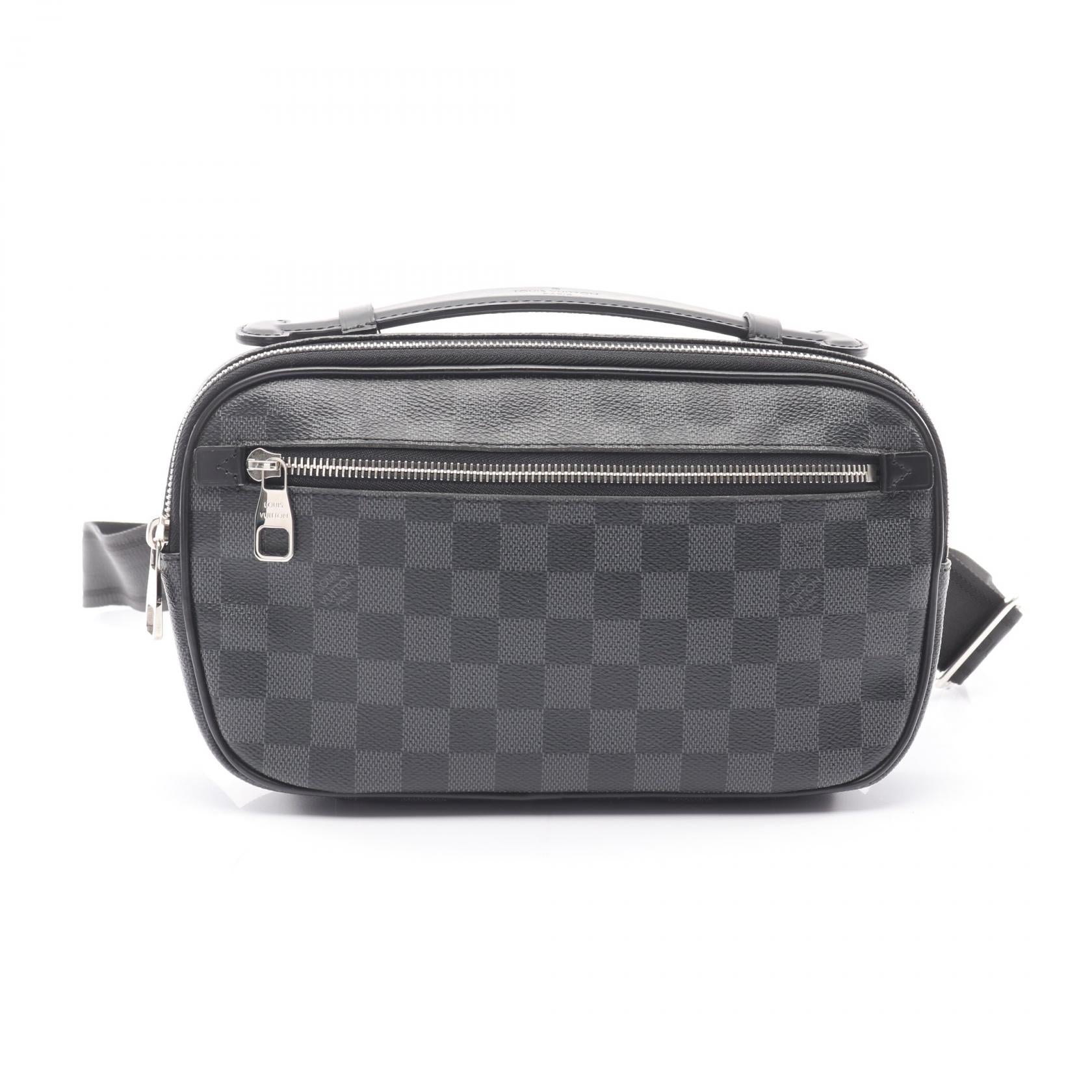 アンブレール ダミエグラフィット ボディバッグ ウエストバッグ PVC レザー ブラック ルイヴィトン バッグ LOUIS VUITTON