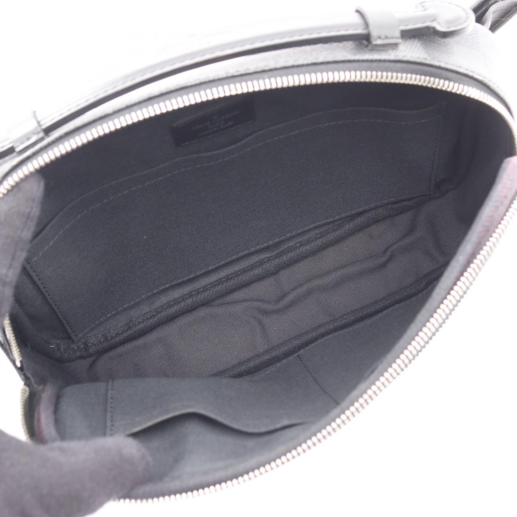 アンブレール ダミエグラフィット ボディバッグ ウエストバッグ PVC レザー ブラック ルイヴィトン バッグ LOUIS VUITTON