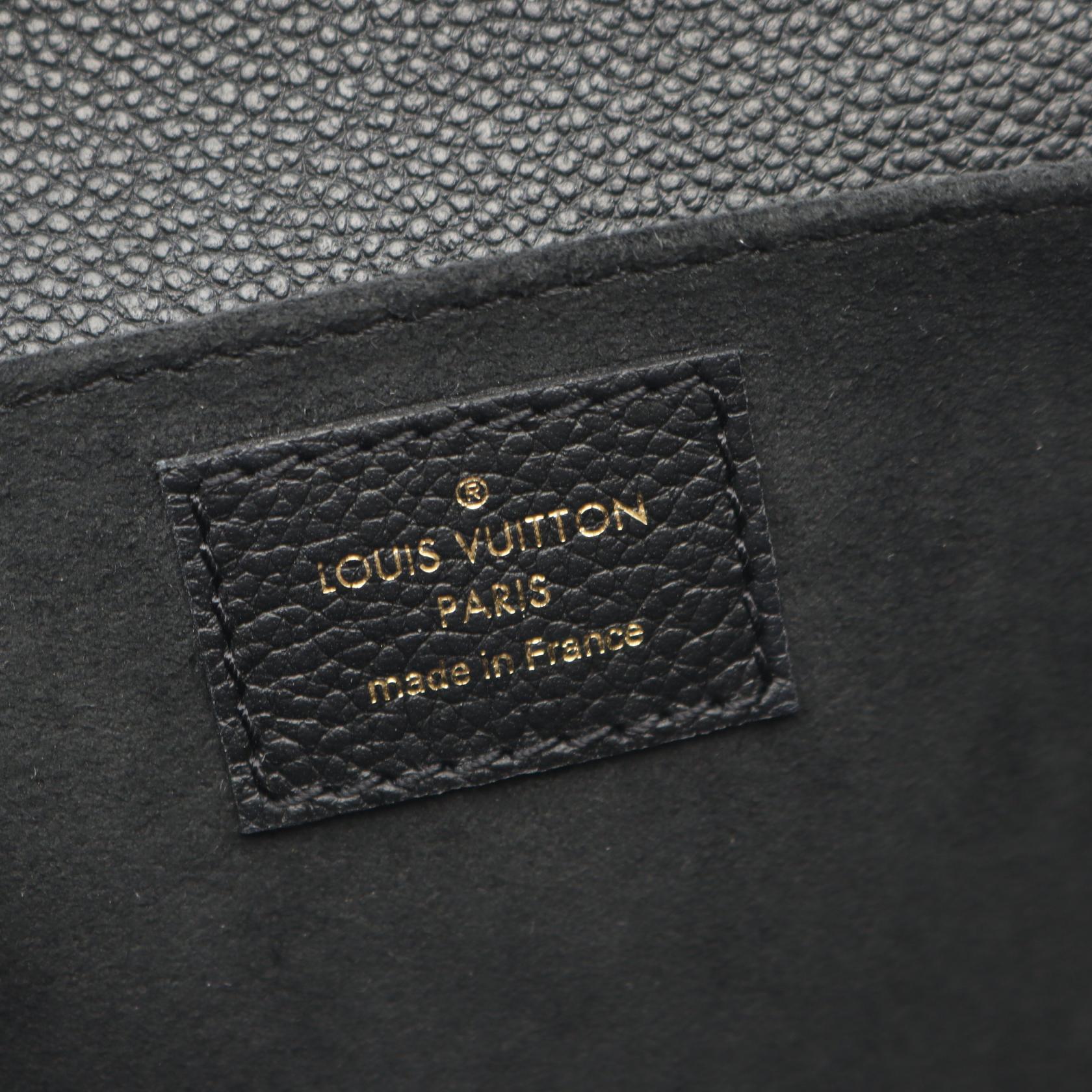 ポシェットメティス EW モノグラムアンプラント 2WAY ハンドバッグ レザー ブラック ルイヴィトン バッグ LOUIS VUITTON
