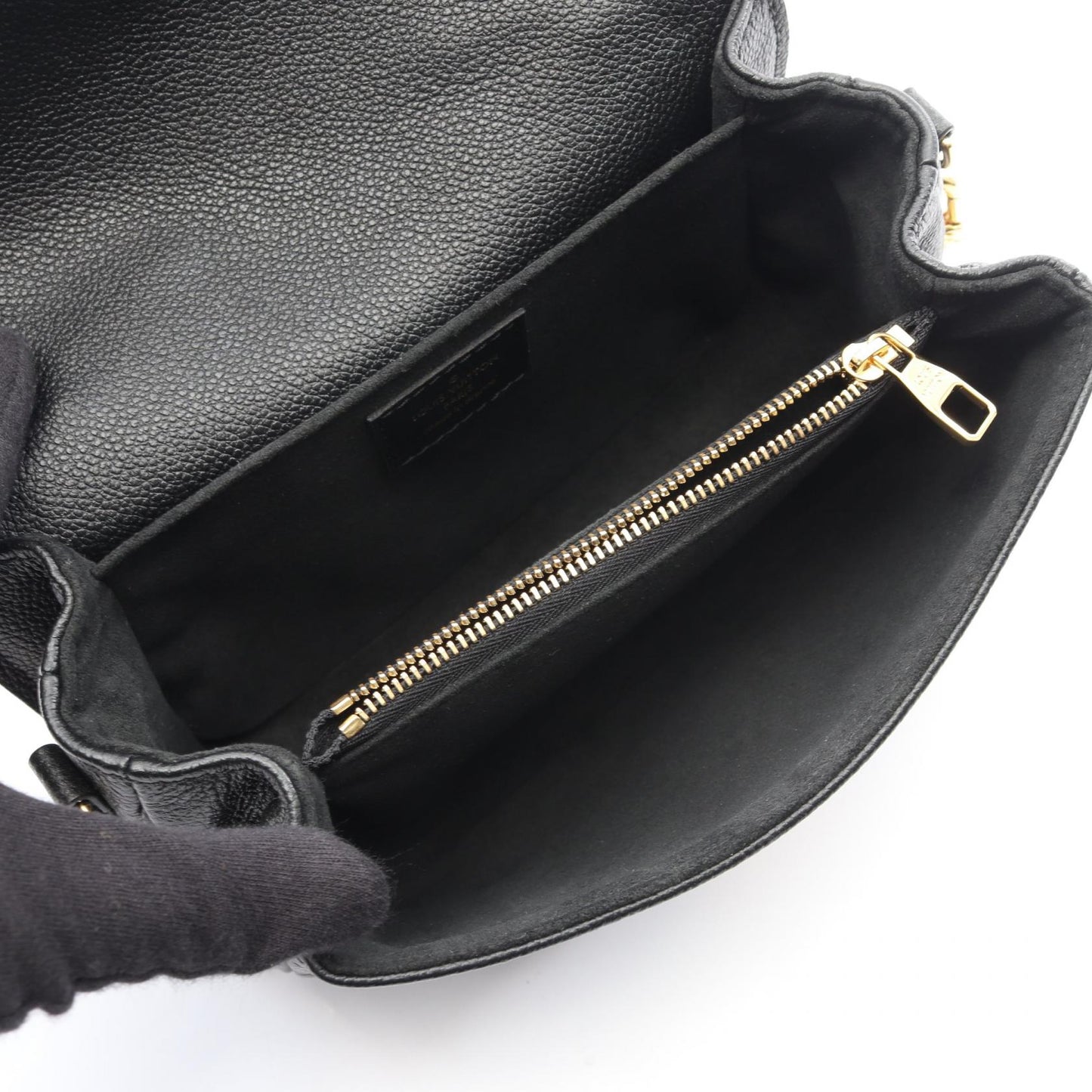 ポシェットメティス EW モノグラムアンプラント 2WAY ハンドバッグ レザー ブラック ルイヴィトン バッグ LOUIS VUITTON