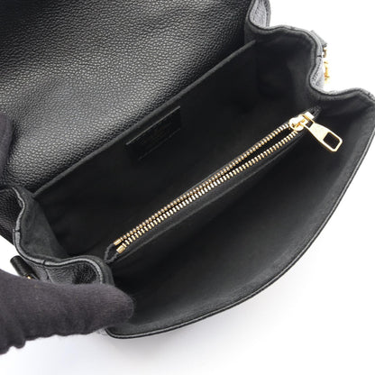 ポシェットメティス EW モノグラムアンプラント 2WAY ハンドバッグ レザー ブラック ルイヴィトン バッグ LOUIS VUITTON