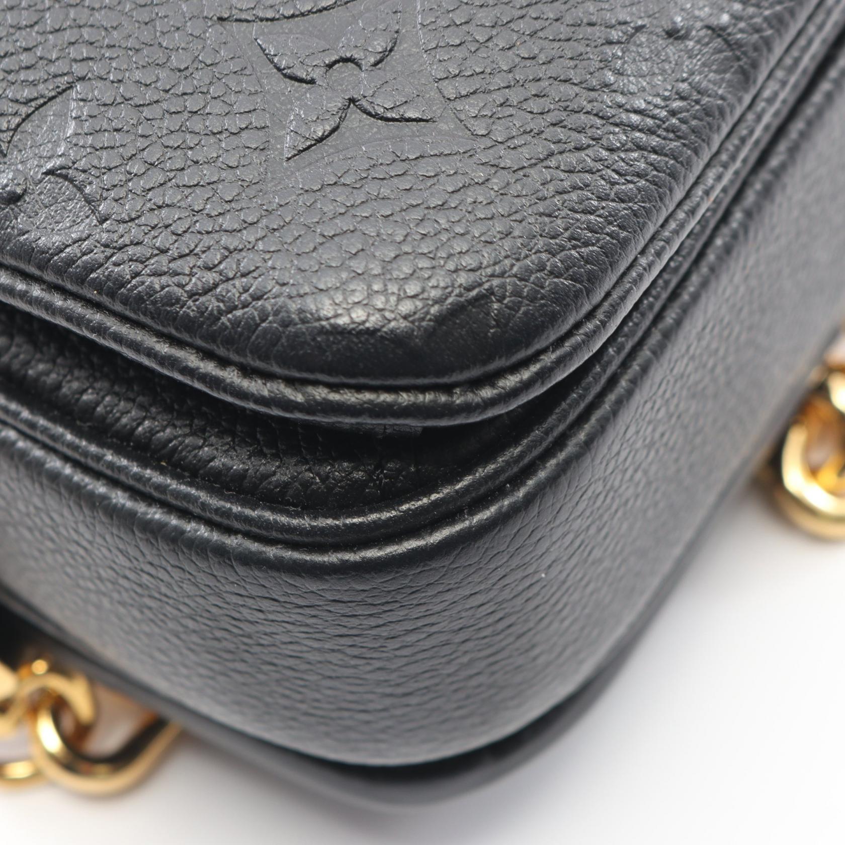 ポシェットメティス EW モノグラムアンプラント 2WAY ハンドバッグ レザー ブラック ルイヴィトン バッグ LOUIS VUITTON