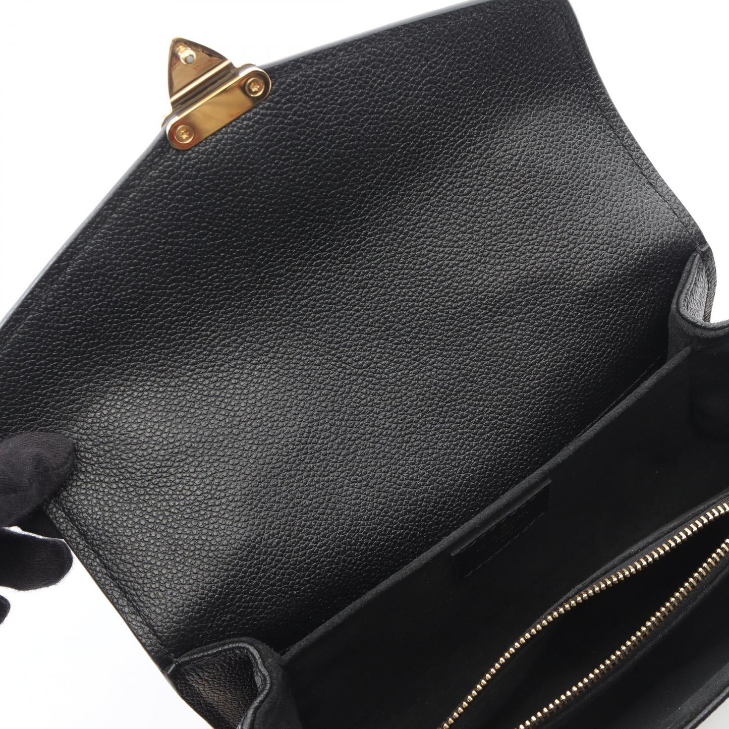 ポシェットメティス EW モノグラムアンプラント 2WAY ハンドバッグ レザー ブラック ルイヴィトン バッグ LOUIS VUITTON