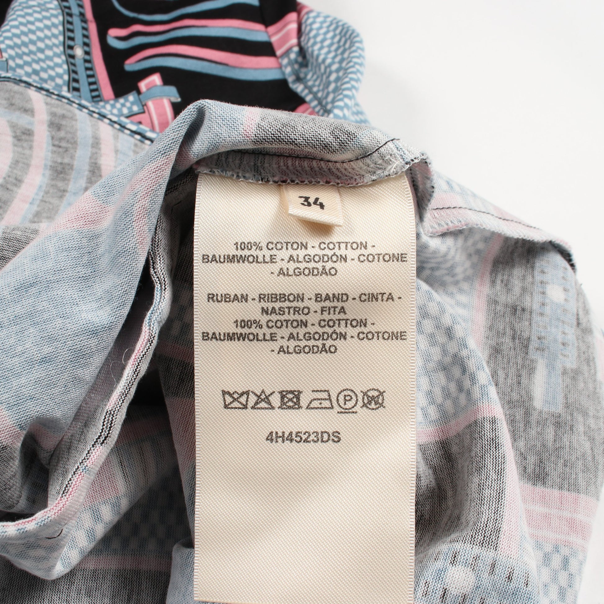 LETTRES EQUESTRES 半袖 ワンピース コットン ブラック ブルー ピンク エルメス ワンピース HERMES