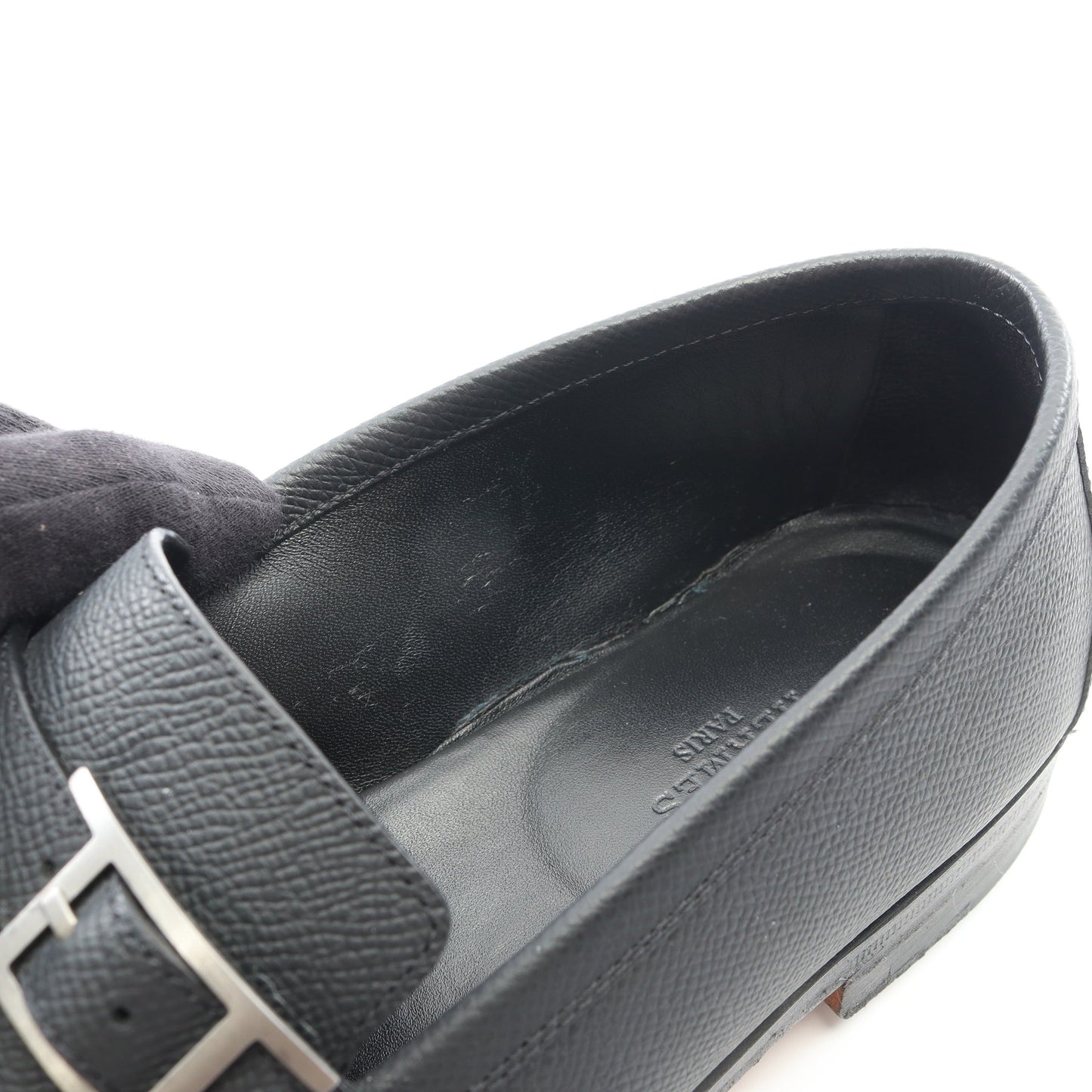 モントレー モカシン ヴォーエプソン ブラック エルメス シューズ HERMES